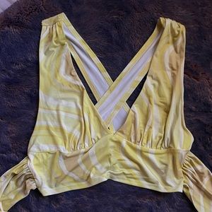 Funky neon yellow UO top. Size M.